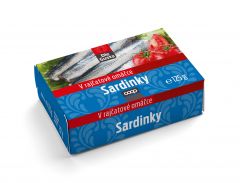 CS SARDINKY V TOMATE 125G PP90G EO DLE GUSTA